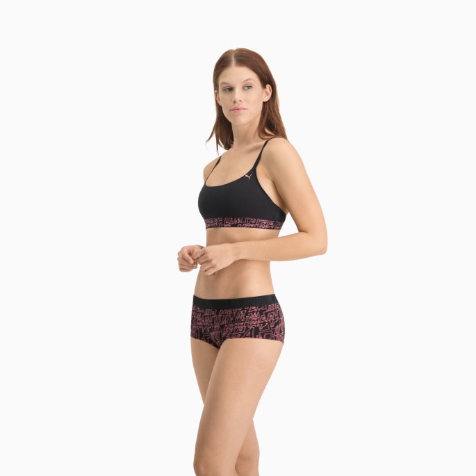Puma På Tilbud Rosa Combo Dameprint Mini Short 2 Pakke
