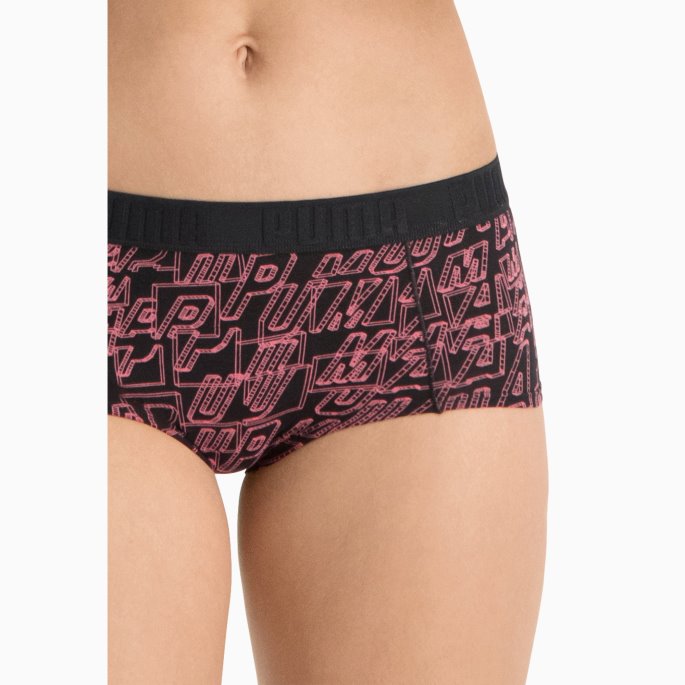 Puma På Tilbud Rosa Combo Dameprint Mini Short 2 Pakke