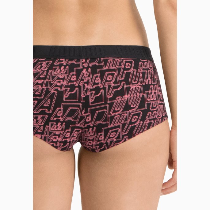 Puma På Tilbud Rosa Combo Dameprint Mini Short 2 Pakke