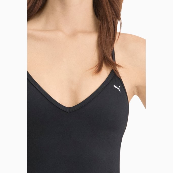 Puma På Tilbud Svømme Dame V-hals Cross Back Badedrakt Svart