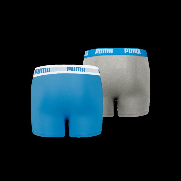 Puma På Tilbud Gutte Basic Boxer 2 Pakning Blågrå