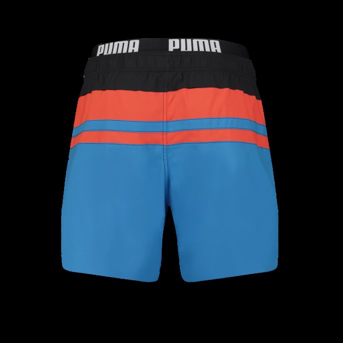 Puma På Tilbud Svømmer Heritage Stripe Menns Mellomlange Shorts Blå Combo