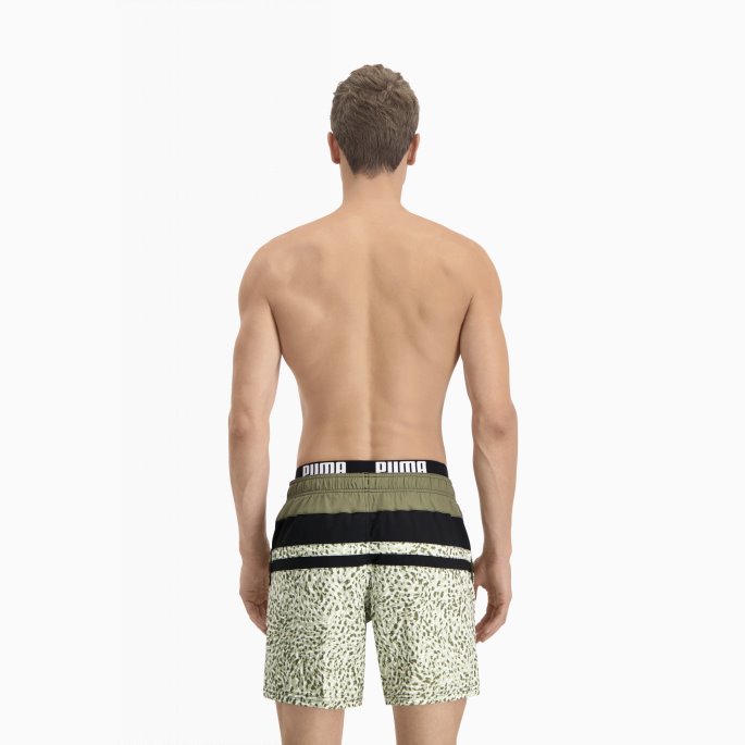 Puma På Tilbud Svømmer Heritage Stripe Menns Mellomlange Shorts Skog
