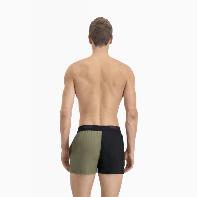 Puma På Tilbud Swim Color Block Badeshorts For Menn Svart Combo