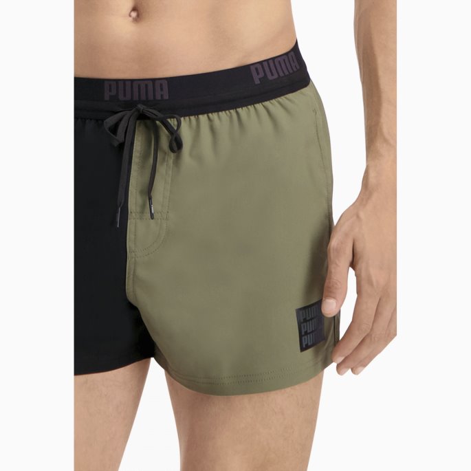 Puma På Tilbud Swim Color Block Badeshorts For Menn Svart Combo