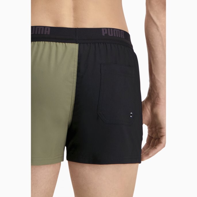 Puma På Tilbud Swim Color Block Badeshorts For Menn Svart Combo