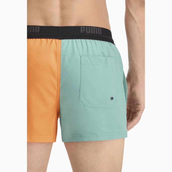 Puma På Tilbud Swim Color Block Badeshorts For Menn Oransje