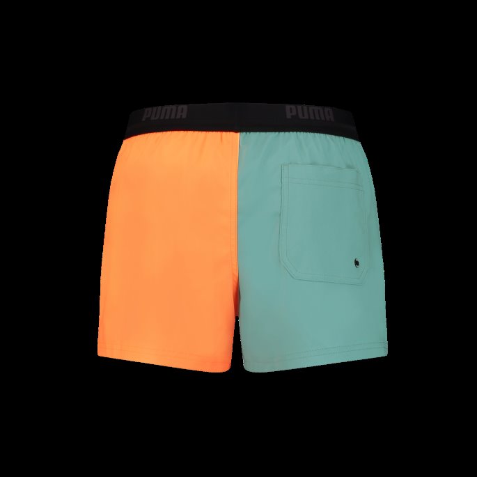 Puma På Tilbud Swim Color Block Badeshorts For Menn Oransje