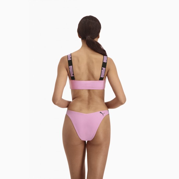 Puma På Tilbud Svømme Dame Bandeau Topp Rosa Glasur