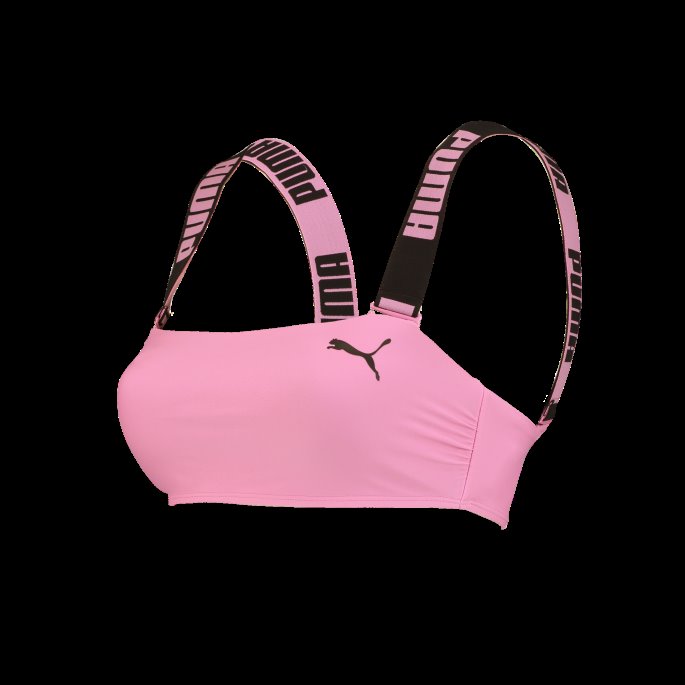 Puma På Tilbud Svømme Dame Bandeau Topp Rosa Glasur