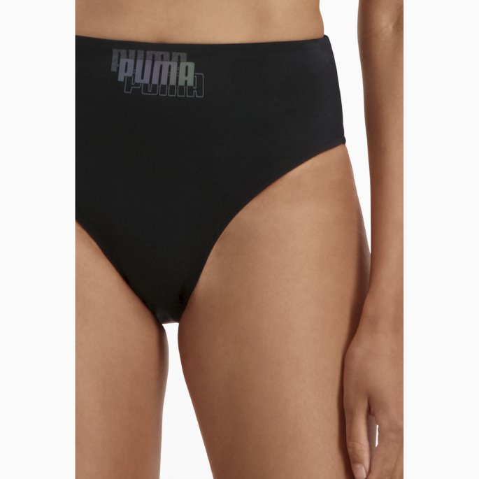 Puma På Tilbud Svømmehøyt Midje Bikinibukse Svart Combo For Kvinner
