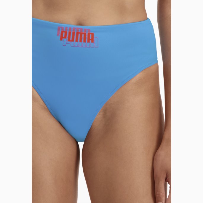 Puma På Tilbud Svømme Med Høy Midje Bikinibukse For Kvinner Knallblå