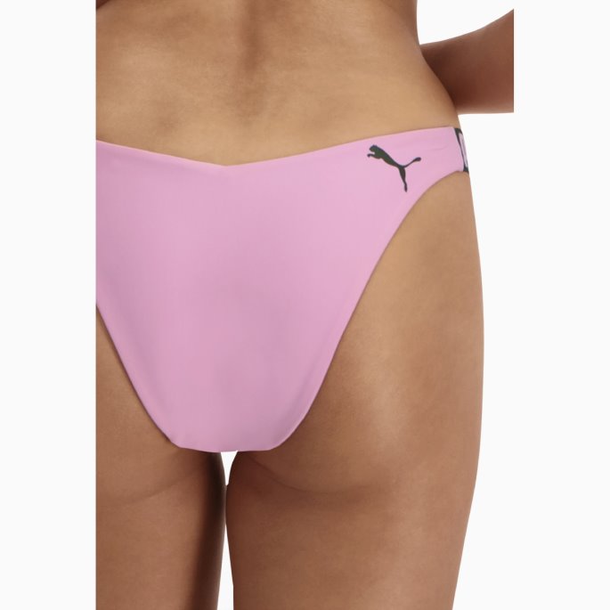 Puma På Tilbud Svømme V-form Dame Brasiliansk Bikini Underdel Rosa Glasur