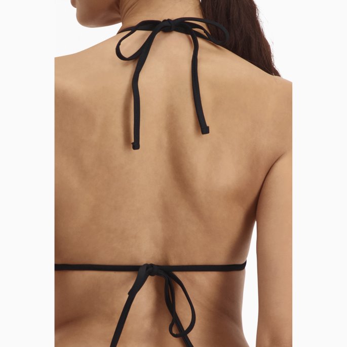 Puma På Tilbud Svømme Formstrip Dame Triangel Bikini Topp Svart Combo