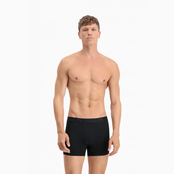 Puma På Tilbud Sport Herre Mikrofiber Boksere 2 Pakke Svart