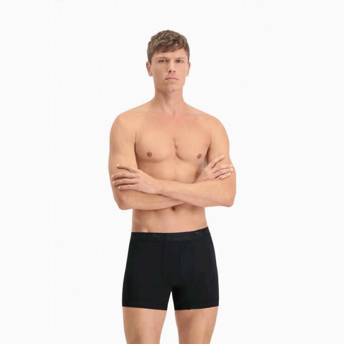 Puma På Tilbud Sport Herre Mikrofiber Boksere 2 Pakke Svart
