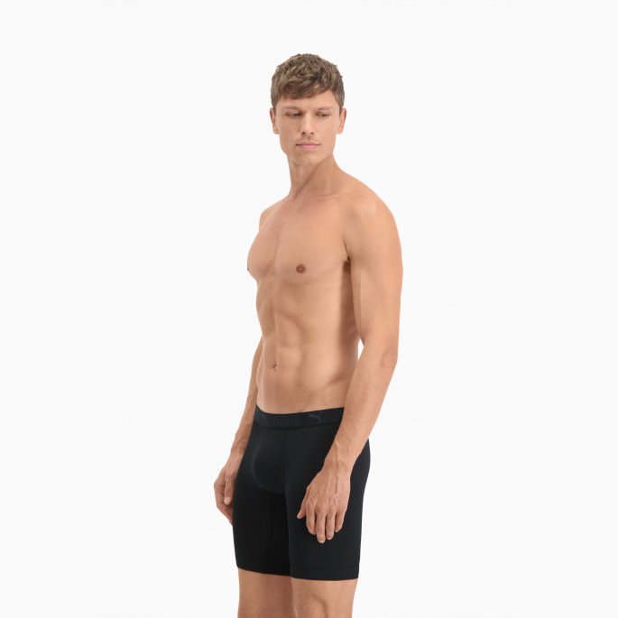 Puma På Tilbud Sport Herre Microfiber Lange Boksere 2 Pakke Svart