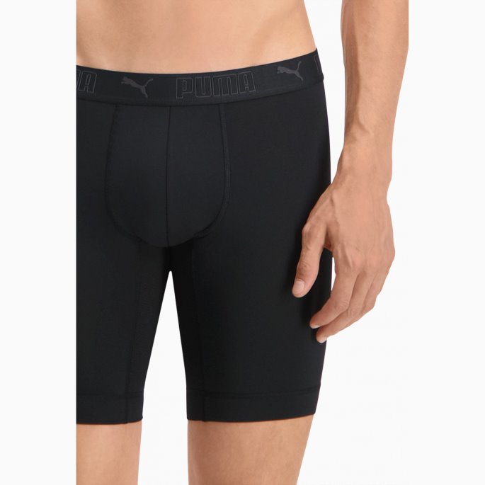 Puma På Tilbud Sport Herre Microfiber Lange Boksere 2 Pakke Svart