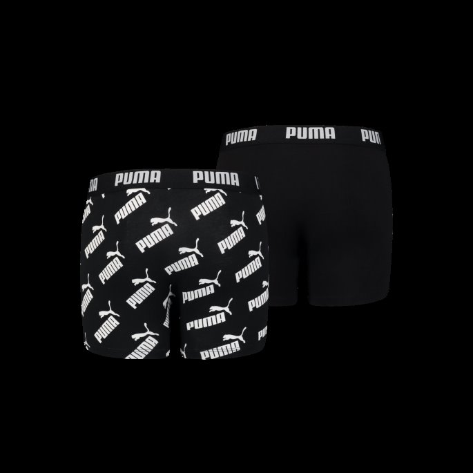 Puma På Tilbud Gutte Aop Boxer 2 Pack Svart