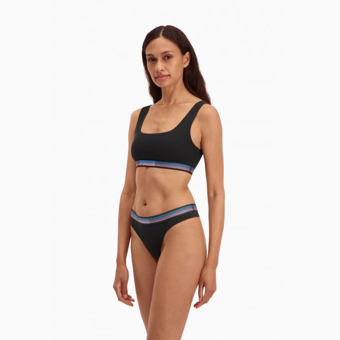 Puma På Tilbud Dame Lysende Scoop Neck Topp 1 Stk Svart Combo