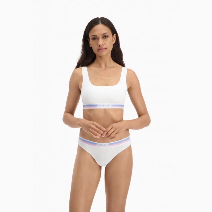 Puma På Tilbud Dame Lysende Scoop Neck Topp 1 Stk Hvit Combo