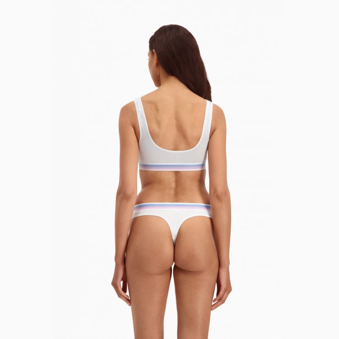 Puma På Tilbud Dame Lysende Scoop Neck Topp 1 Stk Hvit Combo