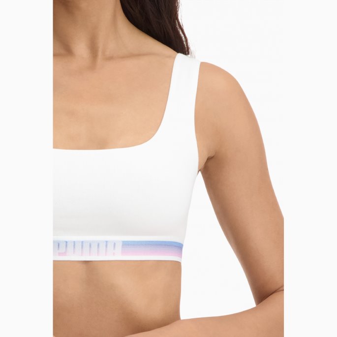 Puma På Tilbud Dame Lysende Scoop Neck Topp 1 Stk Hvit Combo