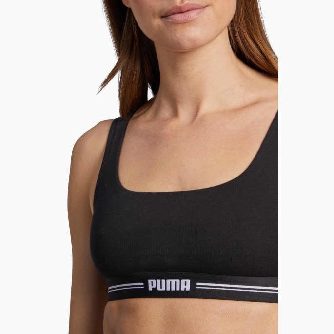 Svart Puma På Salg Scoop Neck Topp Kvinner