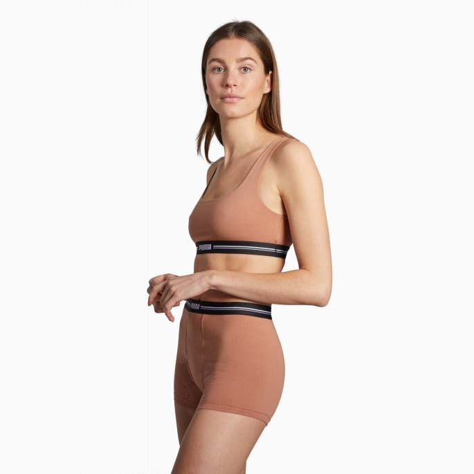 Puma På Tilbud Boksershorts Dame 2 Pakk Karamell