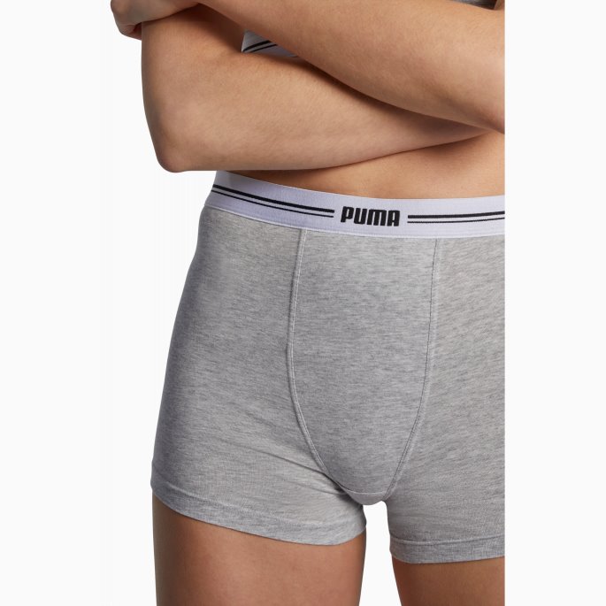 Grå Combo Puma På Tilbud Boksershorts Dame 2 Pakke