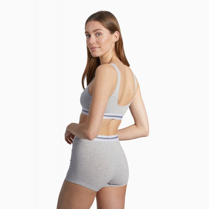 Grå Combo Puma På Tilbud Boksershorts Dame 2 Pakke