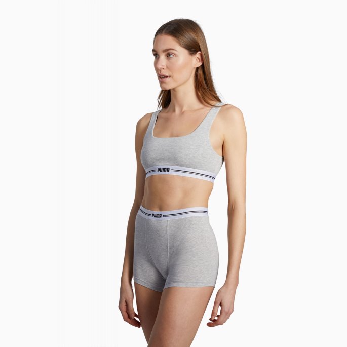 Puma På Tilbud Boksershorts Kvinner 2-pakning Grå Kombo