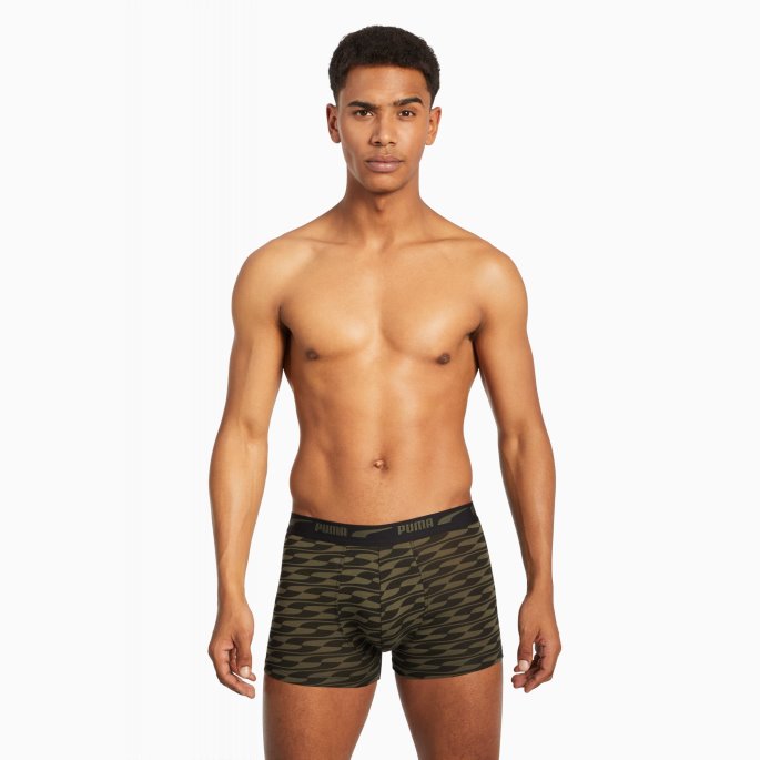 Puma På Tilbud Formstrip Boksershorts Herre 2 Pakk Skog