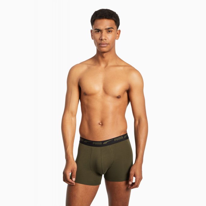 Puma På Tilbud Formstrip Boksershorts Herre 2 Pakk Skog
