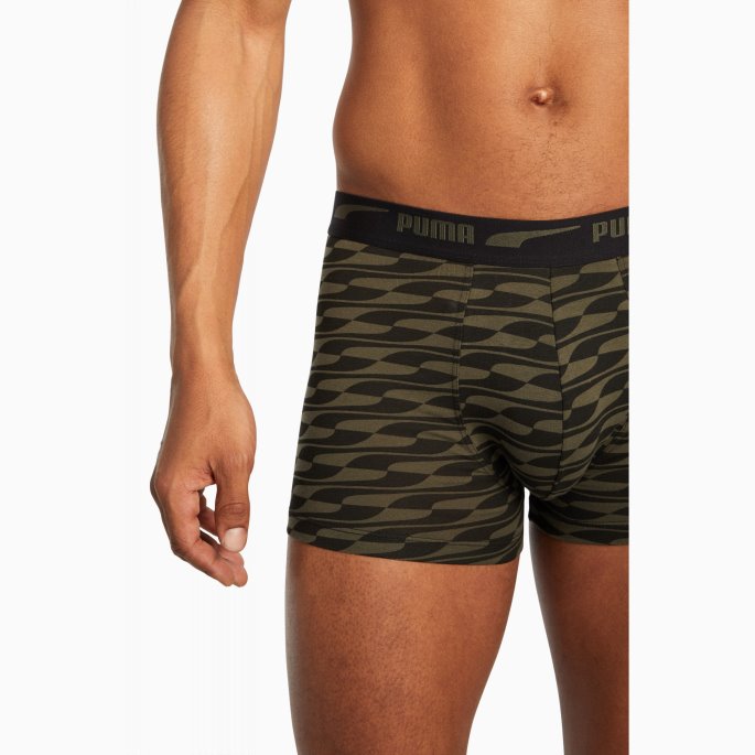 Puma På Tilbud Formstrip Boksershorts Herre 2 Pakk Skog