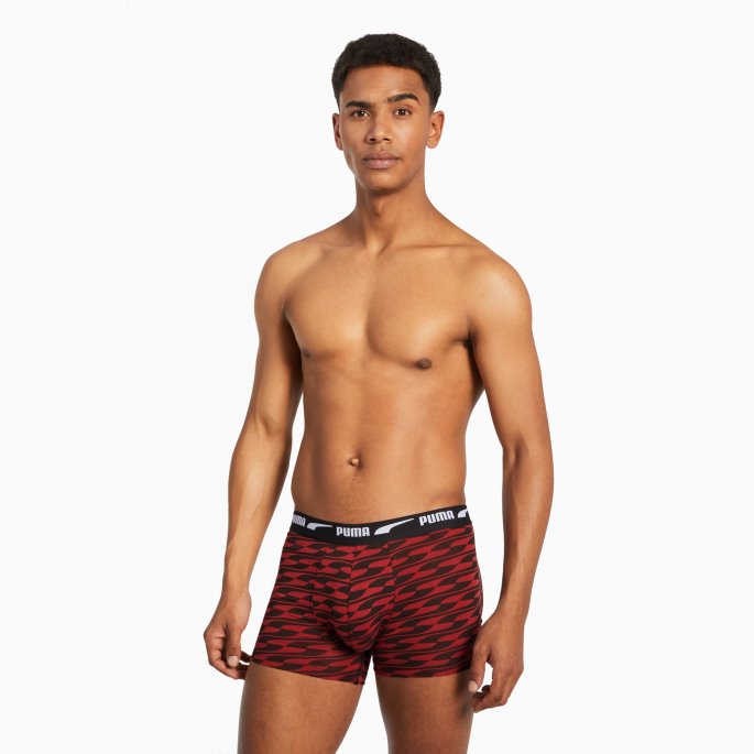 Puma På Tilbud Formstrip Boksershorts Herre 2-pakning Rød Combo