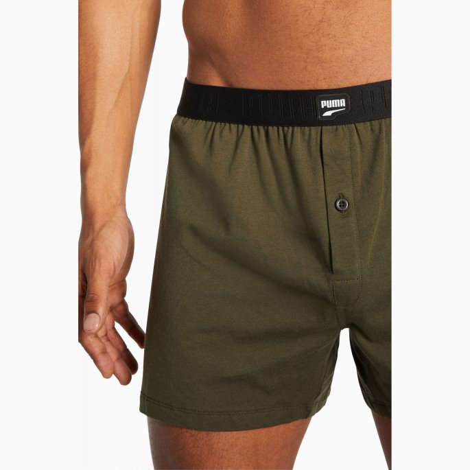 Puma På Tilbud Loose Fit Jersey Boxershorts Herre 2 Pack Skog