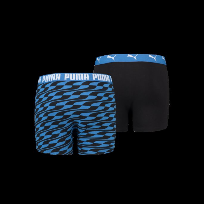 Puma På Tilbud Formstrip Print Boxer Boys 2 Pack Blå Combo