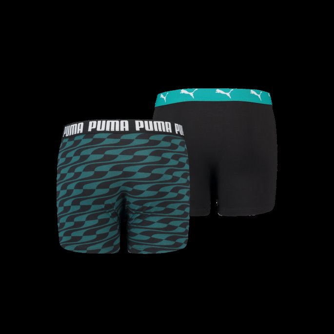 Puma På Tilbud Formstrip Print Boxer Boys 2 Pack Grønn Kombo