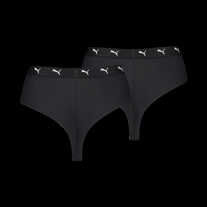 Puma På Tilbud Høy Midje Sporty Streng Kvinner 2 Pack Svart